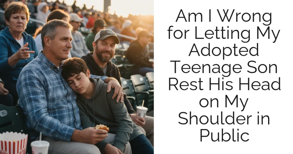 Am I Wrong for Letting My Adopted Teenage Son Rest His Head on My Shoulder in Public
