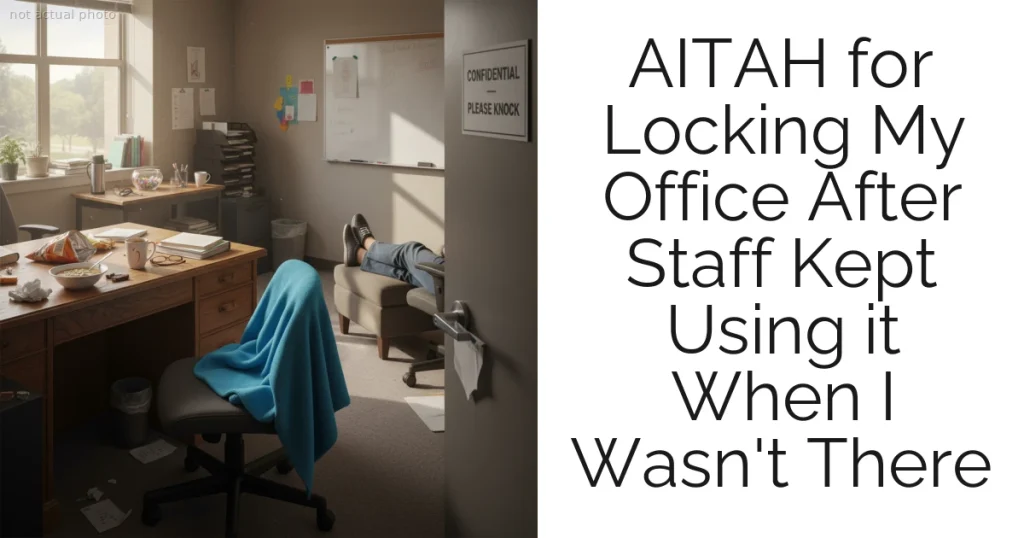 AITAH for Locking My Office After Staff Kept Using it When I Wasn't There