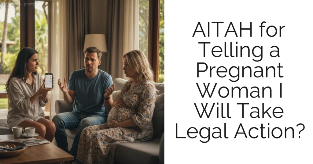 AITAH for Telling a Pregnant Woman I Will Take Legal Action?