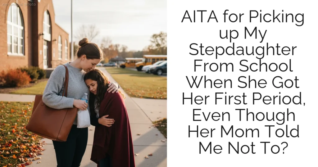 AITA for Picking up My Stepdaughter From School When She Got Her First Period, Even Though Her Mom Told Me Not To?