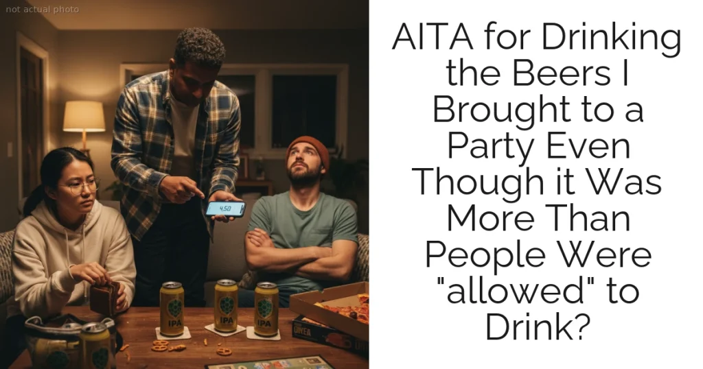 AITA for Drinking the Beers I Brought to a Party Even Though it Was More Than People Were "allowed" to Drink?