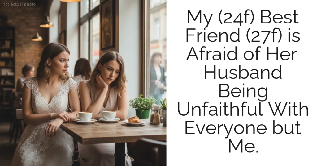 My (24f) Best Friend (27f) is Afraid of Her Husband Being Unfaithful With Everyone but Me.