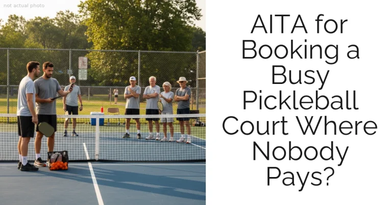 AITA for Booking a Busy Pickleball Court Where Nobody Pays?