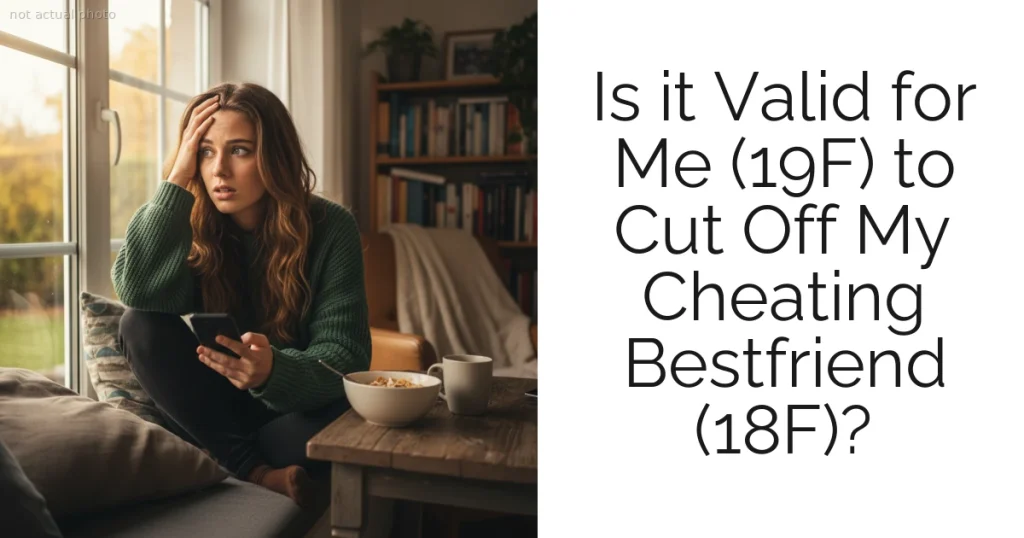 Is it Valid for Me (19F) to Cut Off My Cheating Bestfriend (18F)?