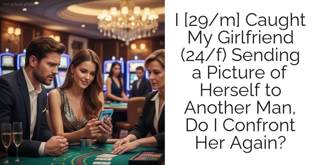 I [29/m] Caught My Girlfriend (24/f) Sending a Picture of Herself to Another Man, Do I Confront Her Again?