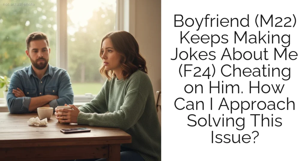 Boyfriend (M22) Keeps Making Jokes About Me (F24) Cheating on Him. How Can I Approach Solving This Issue?