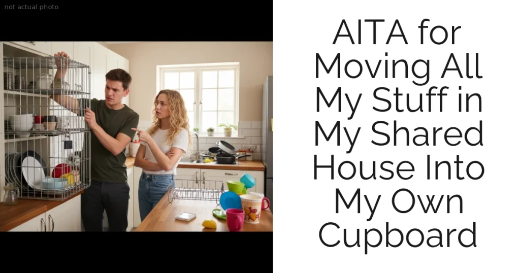 AITA for Moving All My Stuff in My Shared House Into My Own Cupboard