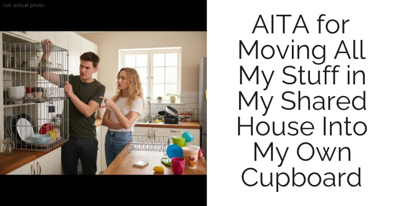AITA for Moving All My Stuff in My Shared House Into My Own Cupboard