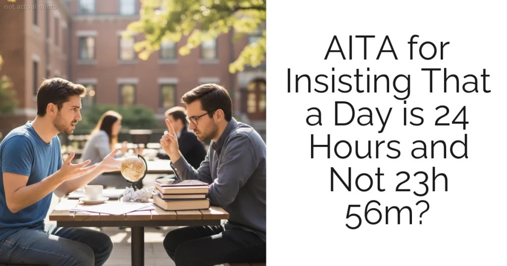 AITA for Insisting That a Day is 24 Hours and Not 23h 56m?