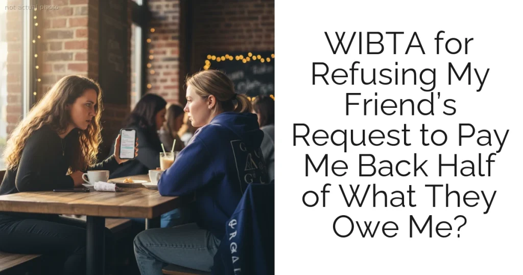 WIBTA for Refusing My Friend’s Request to Pay Me Back Half of What They Owe Me?