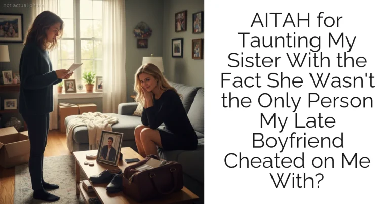 AITAH for Taunting My Sister With the Fact She Wasn't the Only Person My Late Boyfriend Cheated on Me With?