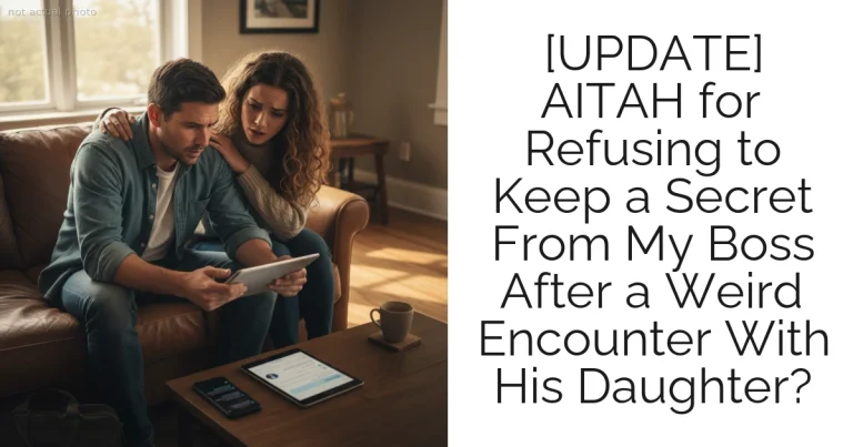 [UPDATE] AITAH for Refusing to Keep a Secret From My Boss After a Weird Encounter With His Daughter?