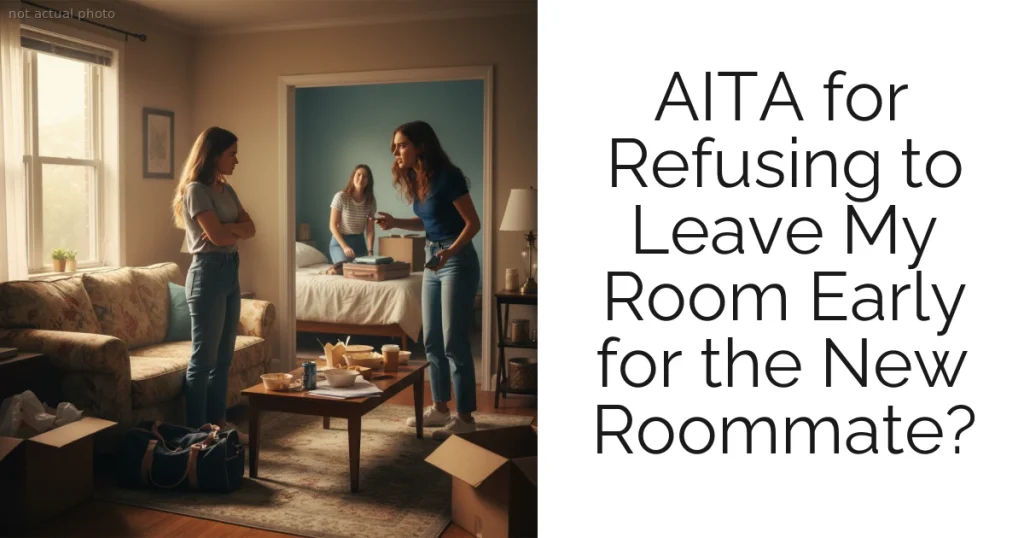 AITA for Refusing to Leave My Room Early for the New Roommate?