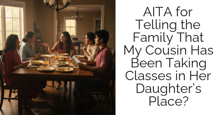 AITA for Telling the Family That My Cousin Has Been Taking Classes in Her Daughter’s Place?