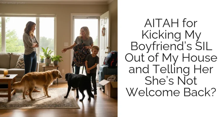 AITAH for Kicking My Boyfriend’s SIL Out of My House and Telling Her She’s Not Welcome Back?