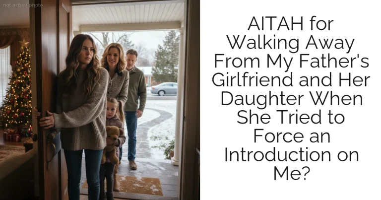 AITAH for Walking Away From My Father's Girlfriend and Her Daughter When She Tried to Force an Introduction on Me?
