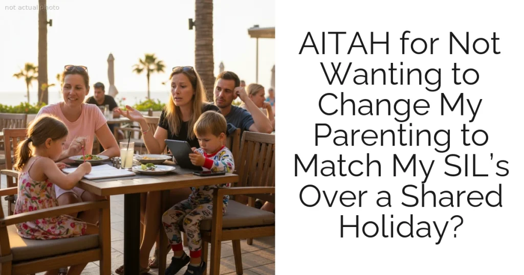 AITAH for Not Wanting to Change My Parenting to Match My SIL’s Over a Shared Holiday?
