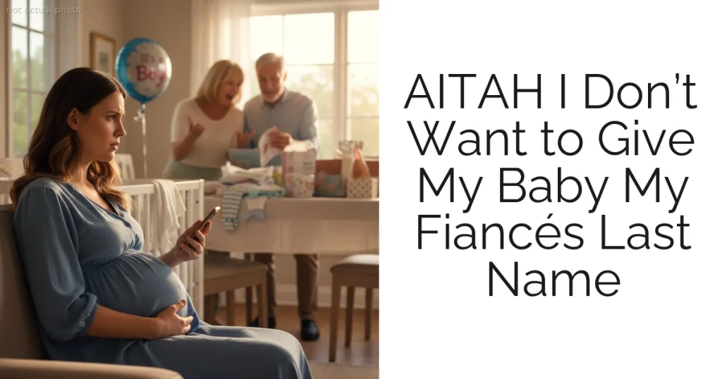 AITAH I Don’t Want to Give My Baby My Fiancés Last Name