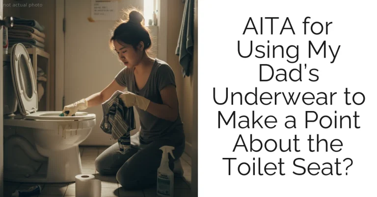 AITA for Using My Dad’s Underwear to Make a Point About the Toilet Seat?
