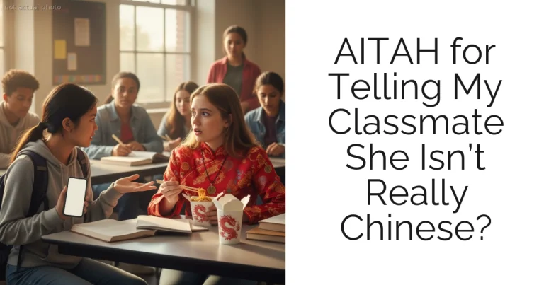 AITAH for Telling My Classmate She Isn’t Really Chinese?