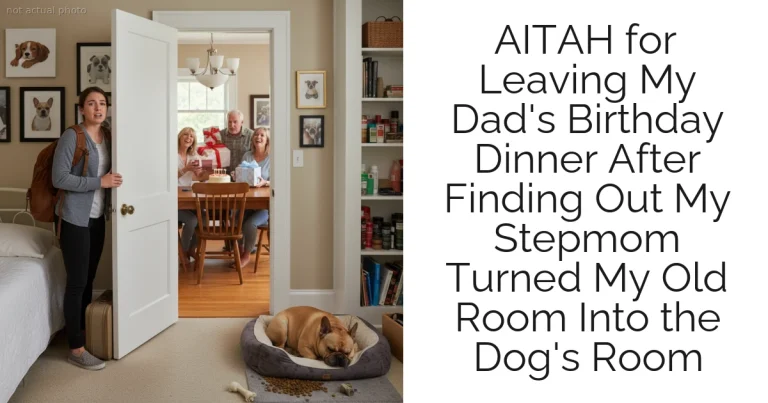 AITAH for Leaving My Dad's Birthday Dinner After Finding Out My Stepmom Turned My Old Room Into the Dog's Room
