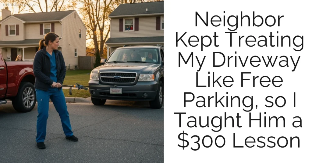 Neighbor Kept Treating My Driveway Like Free Parking, so I Taught Him a $300 Lesson