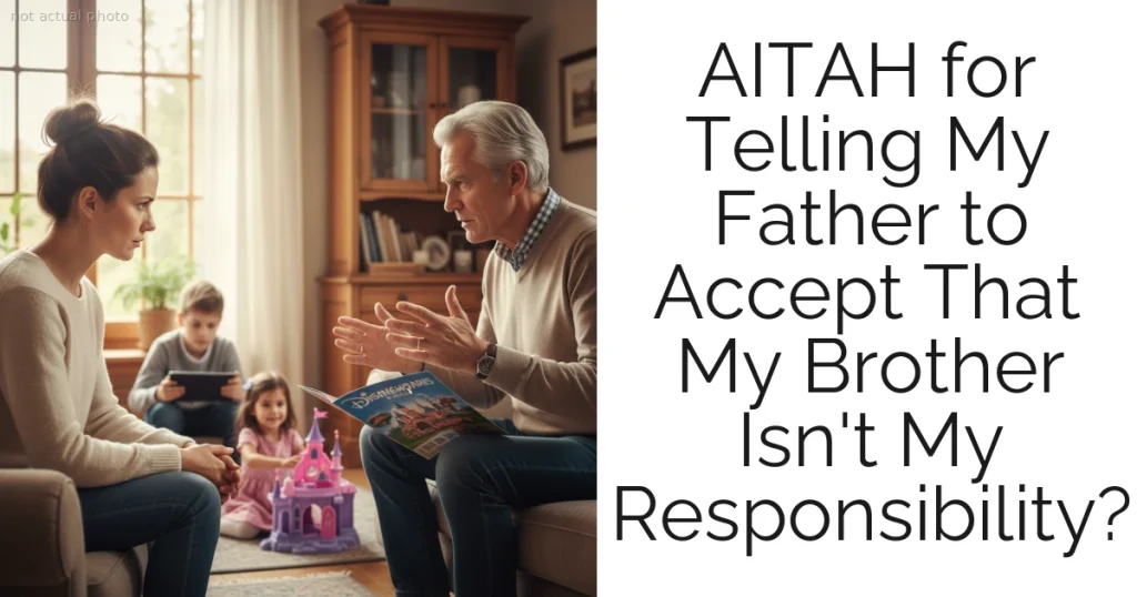 AITAH for Telling My Father to Accept That My Brother Isn't My Responsibility?