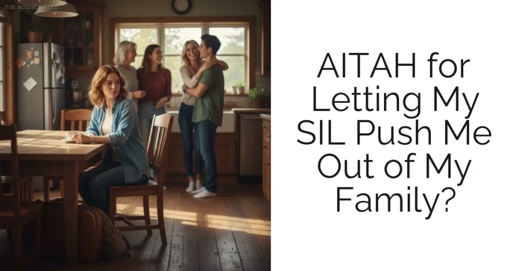 AITAH for Letting My SIL Push Me Out of My Family?