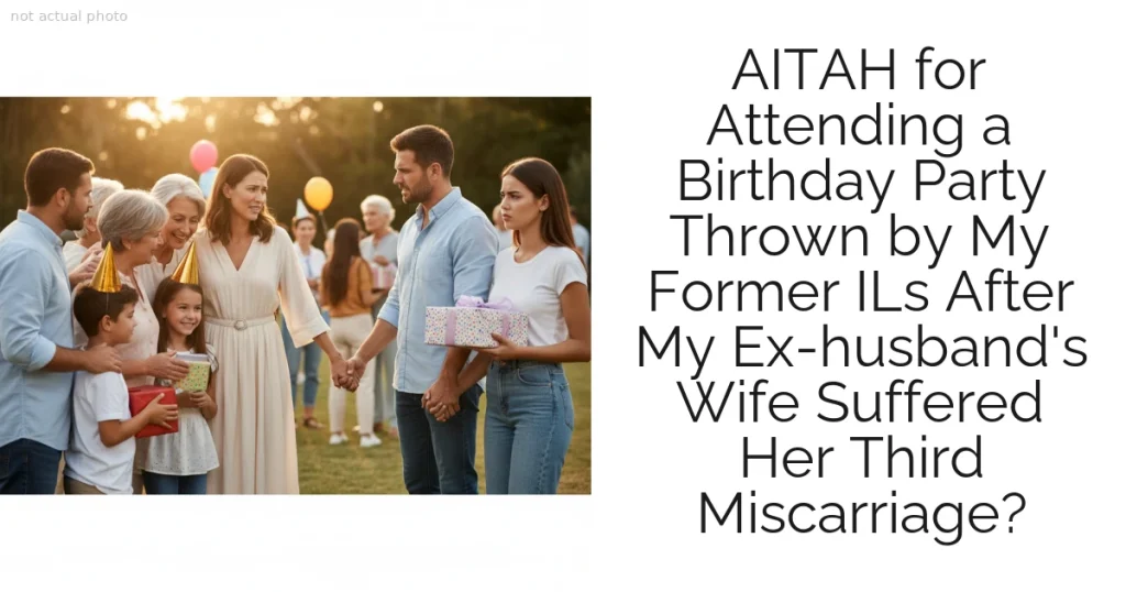 AITAH for Attending a Birthday Party Thrown by My Former ILs After My Ex-husband's Wife Suffered Her Third Miscarriage?