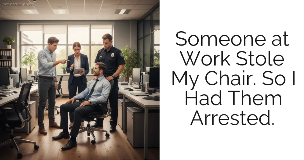 Someone at Work Stole My Chair. So I Had Them Arrested.
