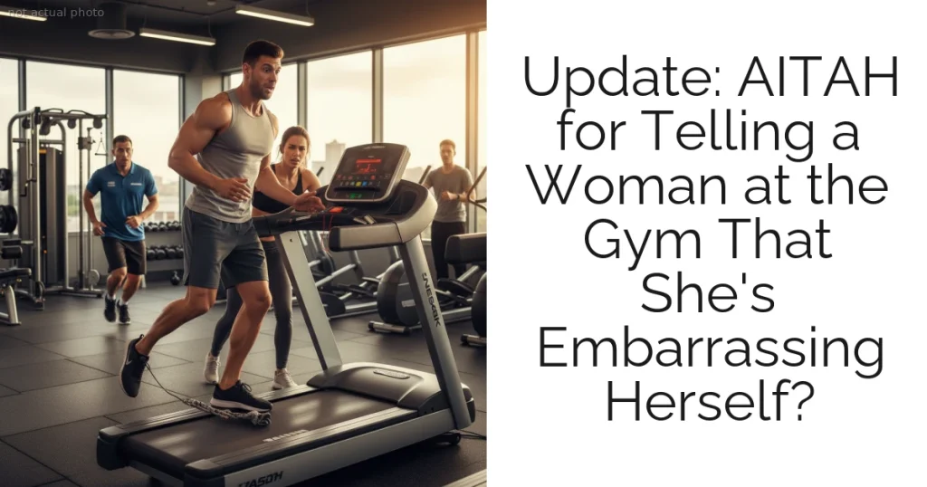 Update: AITAH for Telling a Woman at the Gym That She's Embarrassing Herself?
