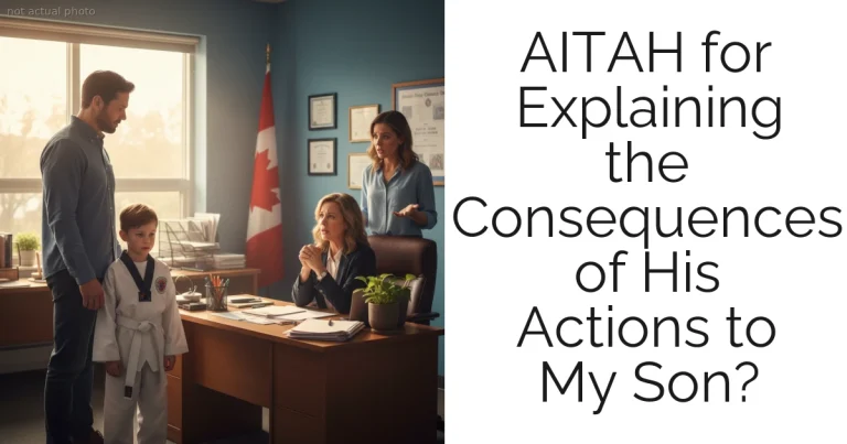 AITAH for Explaining the Consequences of His Actions to My Son?