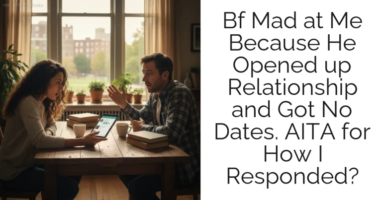 Bf Mad at Me Because He Opened up Relationship and Got No Dates. AITA for How I Responded?