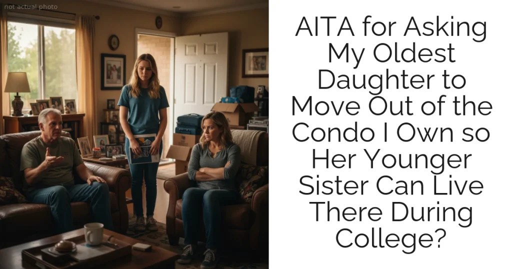 AITA for Asking My Oldest Daughter to Move Out of the Condo I Own so Her Younger Sister Can Live There During College?