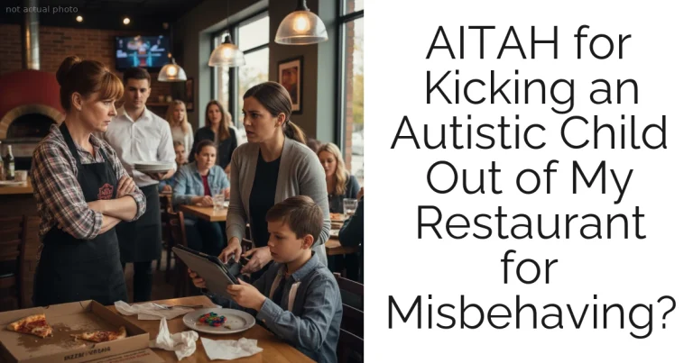 AITAH for Kicking an Autistic Child Out of My Restaurant for Misbehaving?