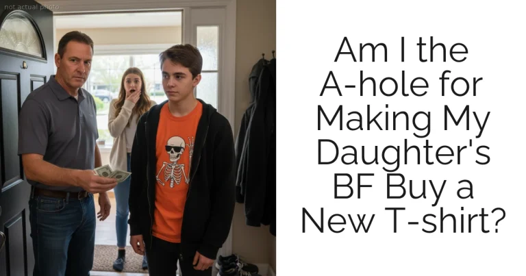 Am I the A-hole for Making My Daughter's BF Buy a New T-shirt?