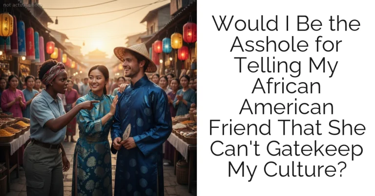 Would I Be the Asshole for Telling My African American Friend That She Can't Gatekeep My Culture?