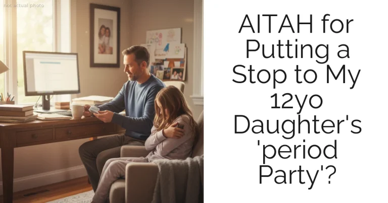 AITAH for Putting a Stop to My 12yo Daughter's 'period Party'?