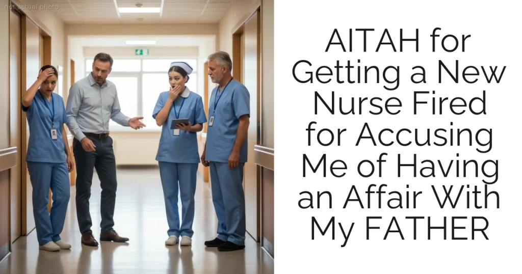 AITAH for Getting a New Nurse Fired for Accusing Me of Having an Affair With My FATHER