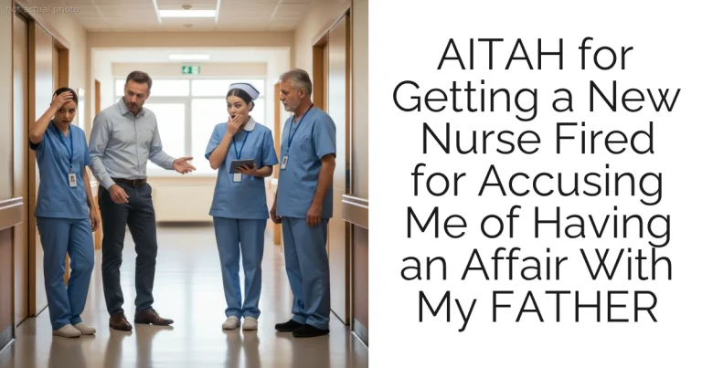 AITAH for Getting a New Nurse Fired for Accusing Me of Having an Affair With My FATHER