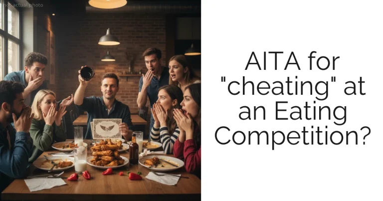 AITA for "cheating" at an Eating Competition?