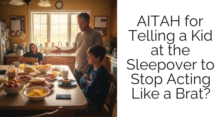 AITAH for Telling a Kid at the Sleepover to Stop Acting Like a Brat?