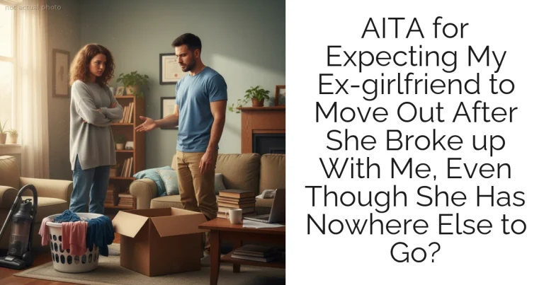 AITA for Expecting My Ex-girlfriend to Move Out After She Broke up With Me, Even Though She Has Nowhere Else to Go?