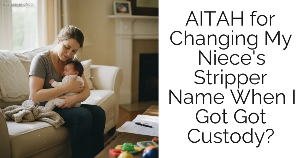AITAH for Changing My Niece's Stripper Name When I Got Got Custody?