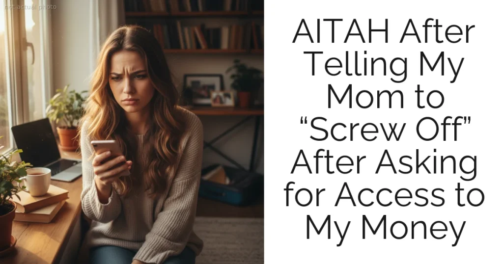 AITAH After Telling My Mom to “Screw Off” After Asking for Access to My Money