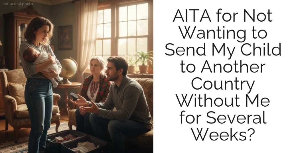 AITA for Not Wanting to Send My Child to Another Country Without Me for Several Weeks?