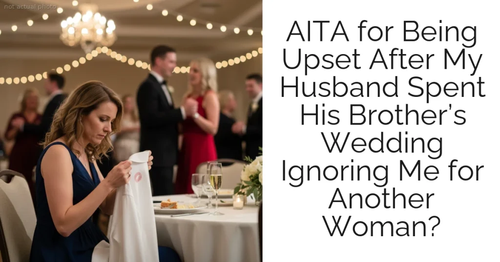 AITA for Being Upset After My Husband Spent His Brother’s Wedding Ignoring Me for Another Woman?