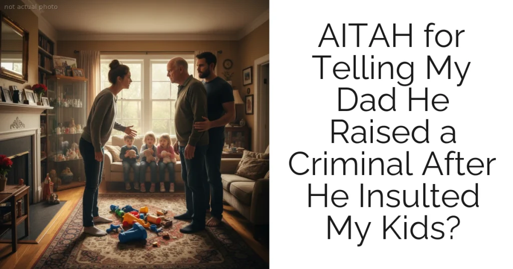 AITAH for Telling My Dad He Raised a Criminal After He Insulted My Kids?