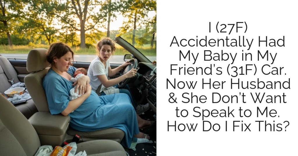 I (27F) Accidentally Had My Baby in My Friend’s (31F) Car. Now Her Husband & She Don’t Want to Speak to Me. How Do I Fix This?