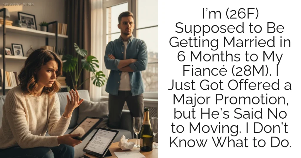I’m (26F) Supposed to Be Getting Married in 6 Months to My Fiancé (28M). I Just Got Offered a Major Promotion, but He’s Said No to Moving. I Don’t Know What to Do.